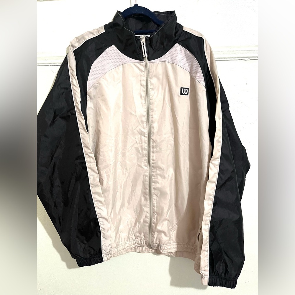 Wilson Black and Cream Windbreaker Jacket
